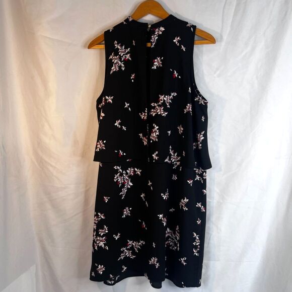 Apt 9 Sleeveless Floral Print Aline Dress Ruffled Bodice Dressy Size Large - Picture 2 of 11